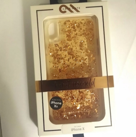 2/$15 Case-Mate Karat Rose Gold Hard Case for iPhone X/Xs - Rose Gold New in Box - Picture 1 of 5